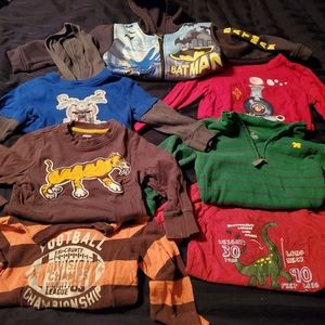 Bundle of boys long sleeve shirts and lightweight